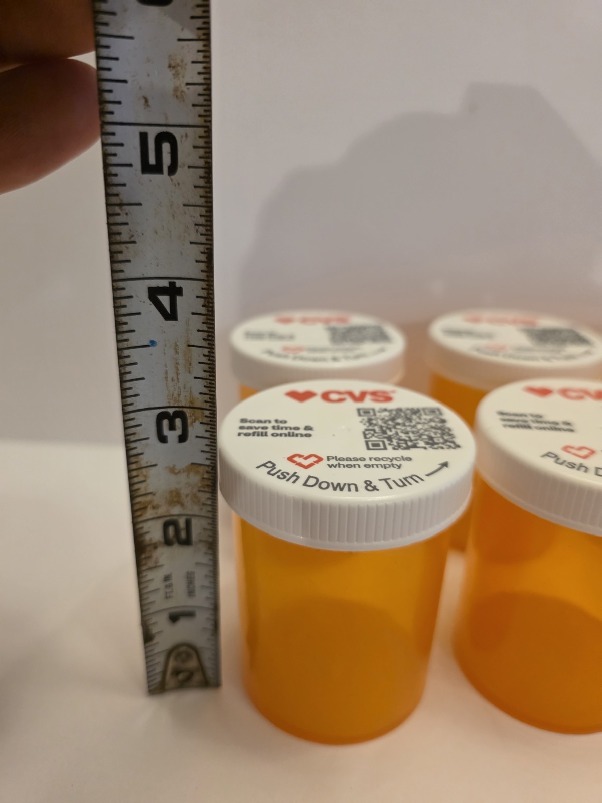 Lot of 6 empty pill bottles CVS Rx and others Amber White for craft and storage