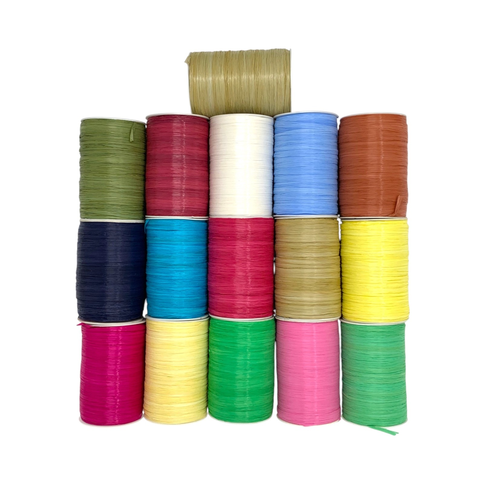 Matte Rayon Raffia Ribbon, 32 Colors Available, 1/4 Inch x 100 Yards (300 Feet)