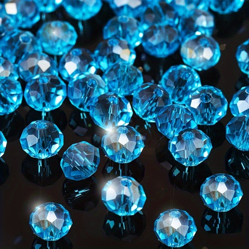 8mm lake blue Austrian artificial crystal beads 60pcs DIY jewelry accessories