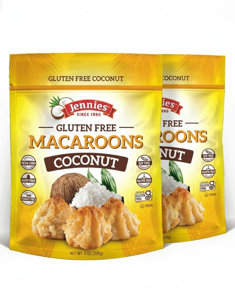 Organic Coconut Macaroons, 8 oz (2 Pack) | Dairy Free | Peanut Free | Gluten Fre