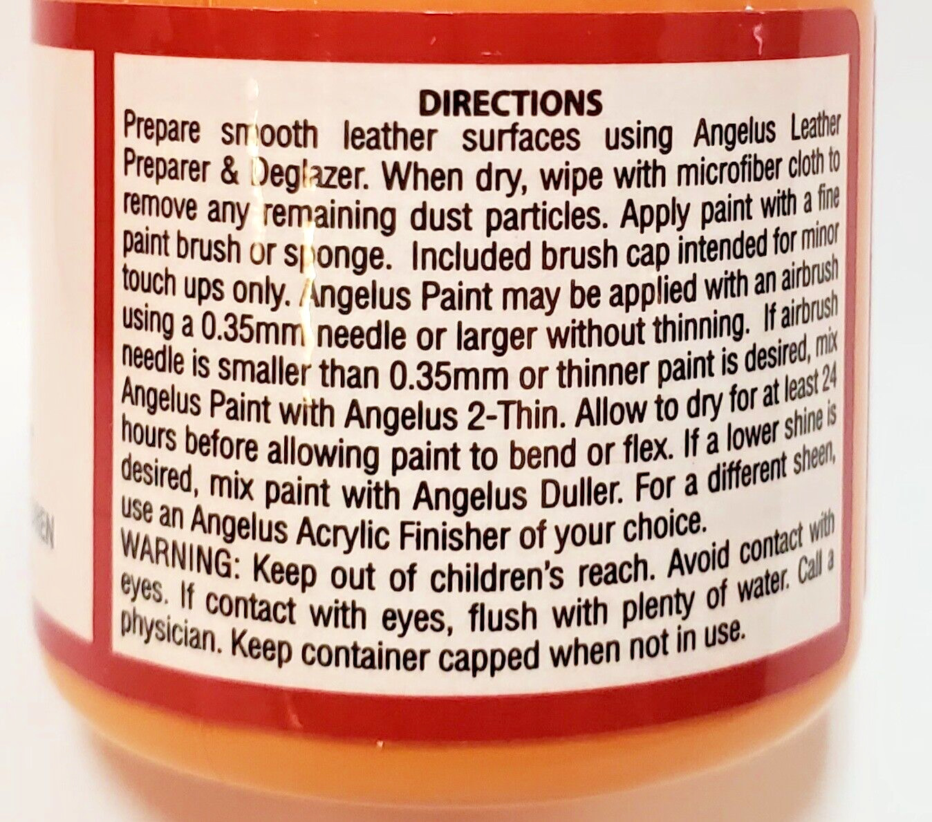 Angelus Acrylic Waterproof Leather Paint For Sneakers Shoes Bags – Caramel, 1 oz