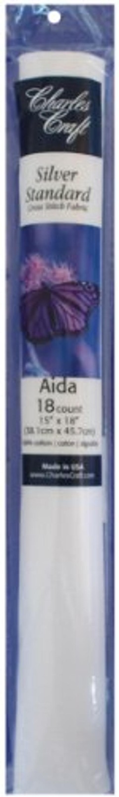 Silver Label Aida 18 Count 15×18-Inch Soft Tube White TC8836-6750