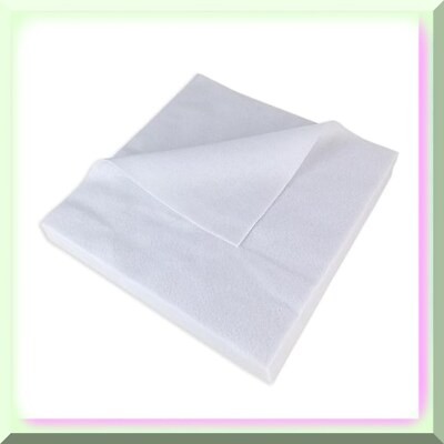 Soft White Felt Fabric Sheets 12x12in 1.4mm 20 Pack