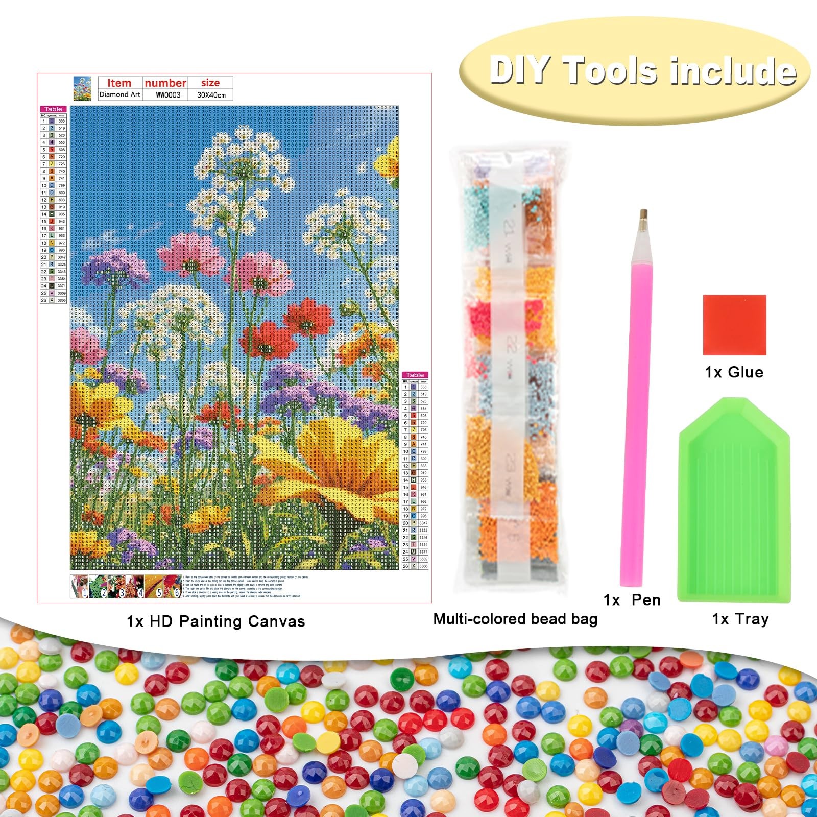 Diamond Art Painting Kits for Adults Beginner,colorful flowers DIY 5D Modern …