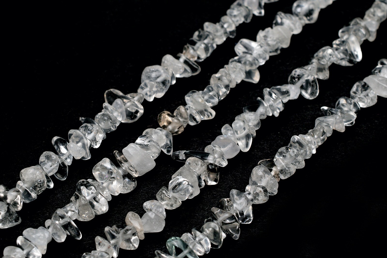 Natural Quartz Crystal Chip Beads 32” Strand 5~8mm Jewelry Making Bulk Loose