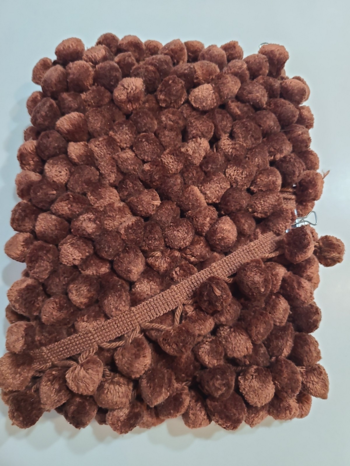 Vintage Pom Pom Ball Fringe -11 Continuous Yards – Brown
