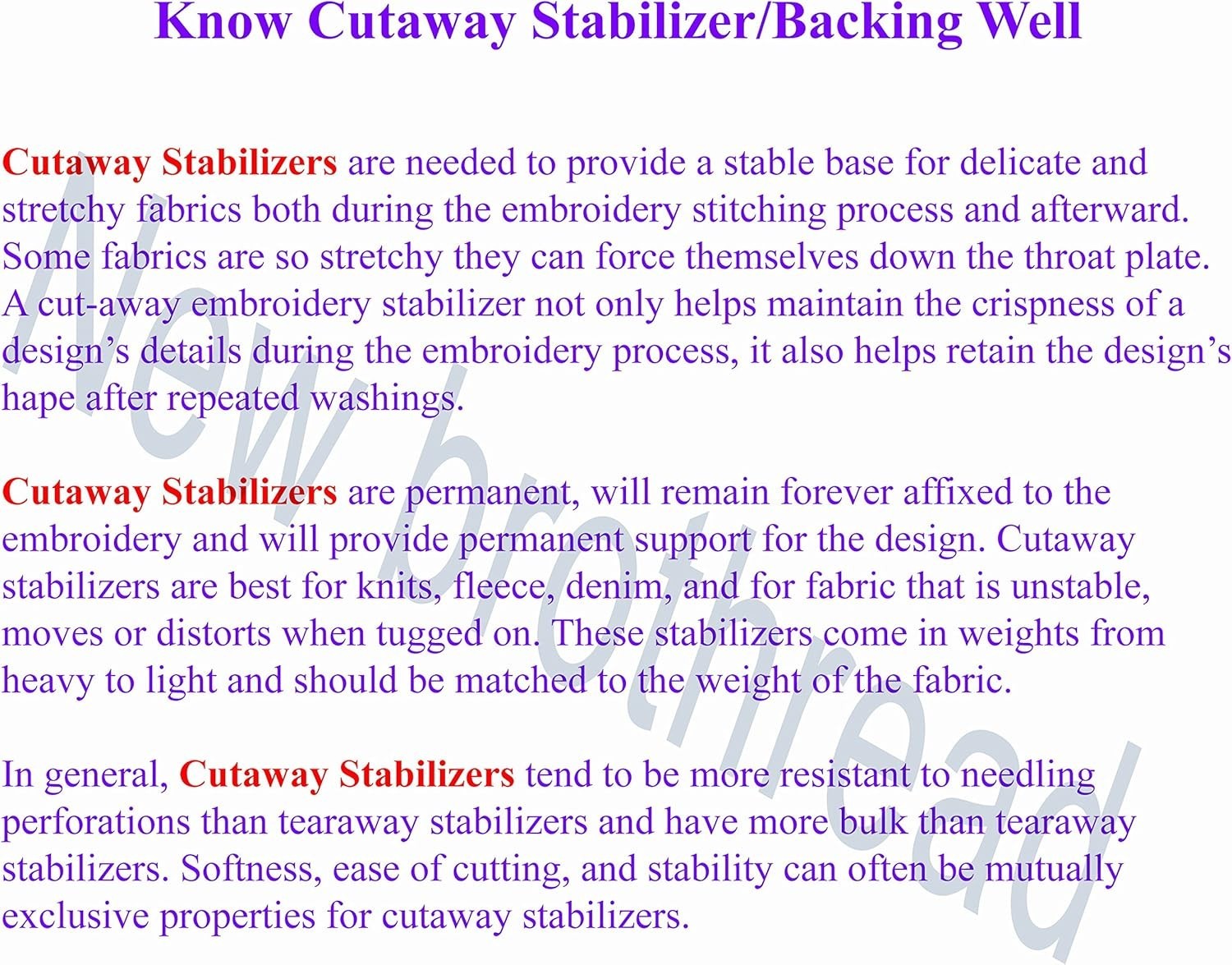 Cut Away Machine Embroidery Stabilizer Backing 10″ x 50 Yd roll – Medium Weig…