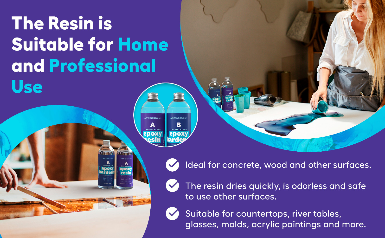 Crystal Clear Epoxy Resin Kit – 32 Oz (with Tools)