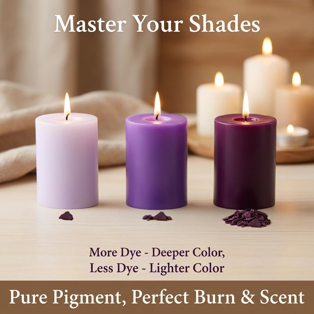 MAQIHAN Candle Dye for Soy Wax Candle Making – 16 Vibrant Colors Wax Dye for Soy