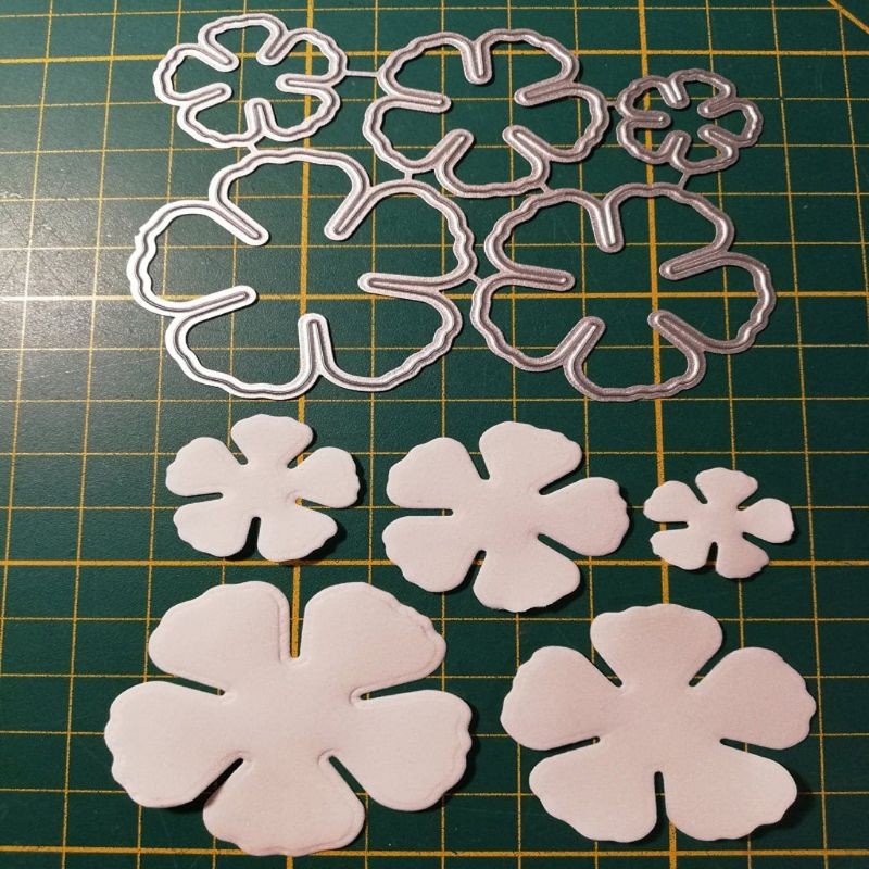 Five Petal Flower Cutting Dies Carbon Steel Metal Mold Template Supplies