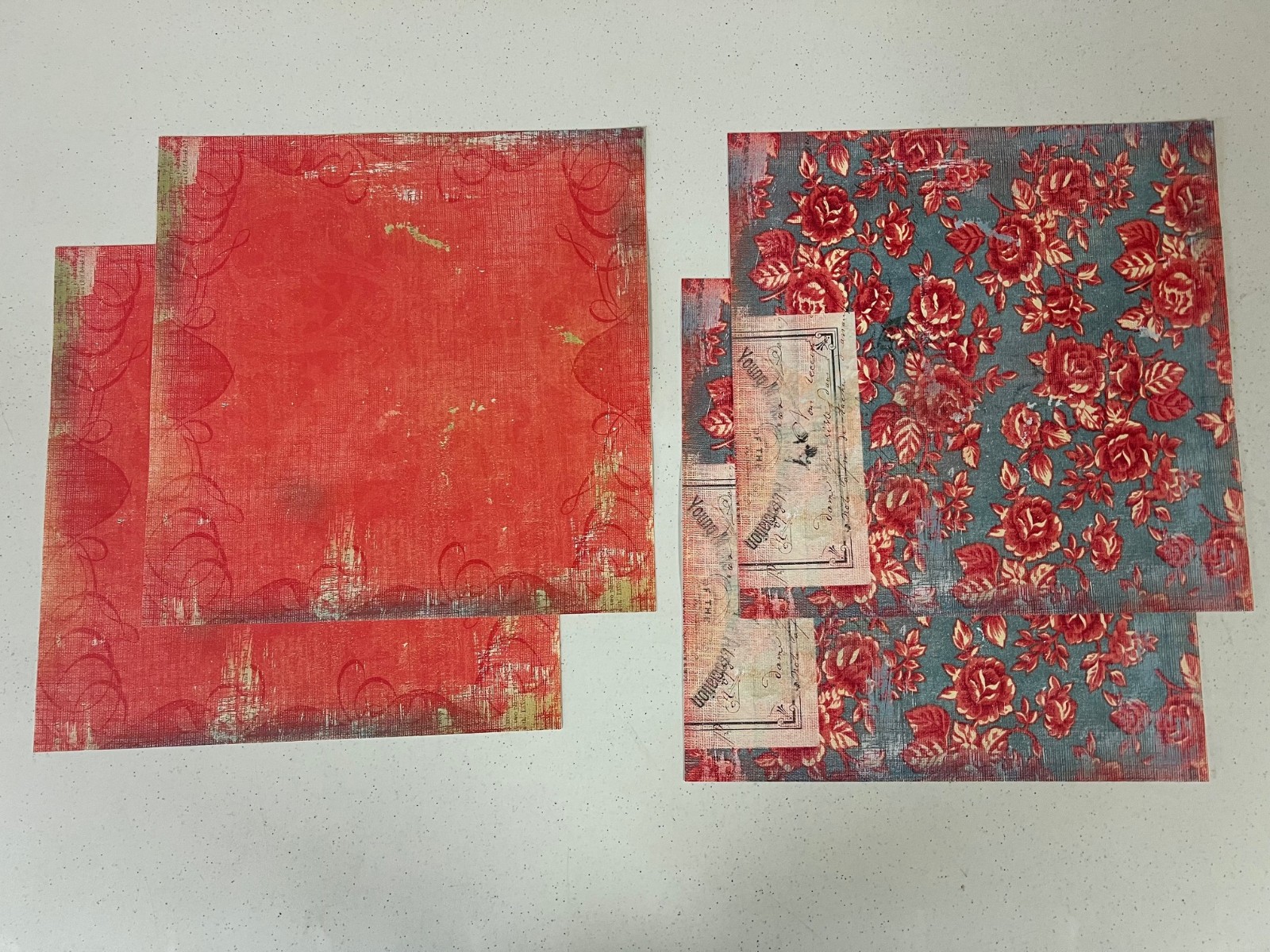 Lot of 44 Pieces – Daisy D’s Beacon Hill Collection -12×12 Papers, Die Cuts