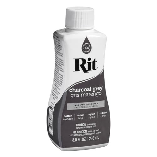 Rit All-purpose Liquid Dye, Charcoal Grey , 8 Oz
