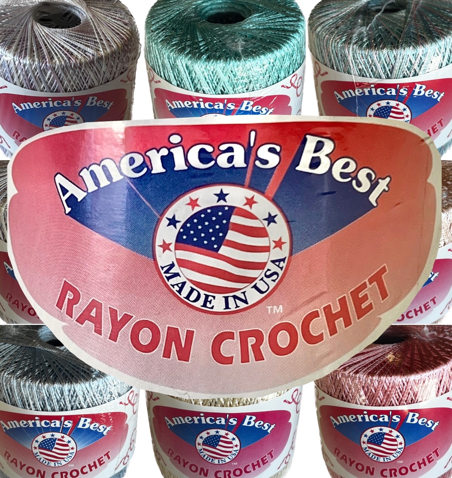 New! AMERICA’S BEST RAYON CROCHET cotton embroidery Size 10 thread: 20+ colors