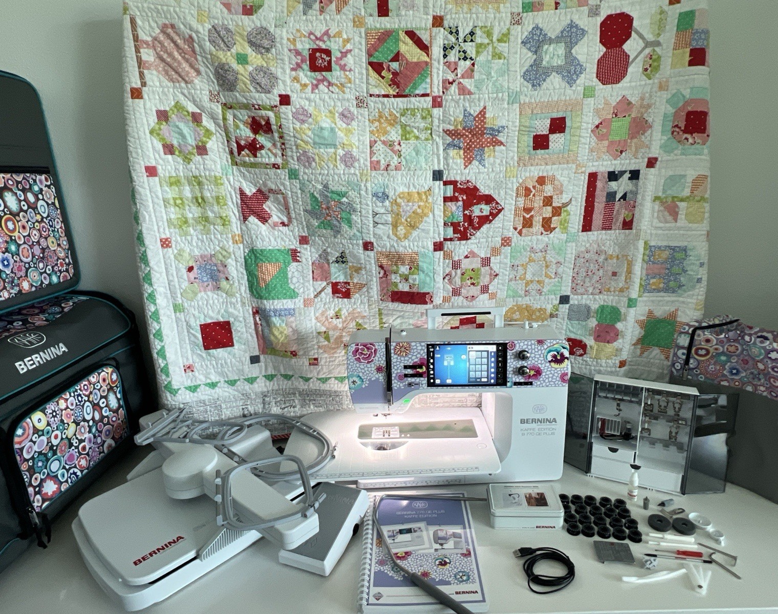 Bernina 770QE Plus Kaffe Sewing, Quilting, and Embroidery Machine with SDT Unit