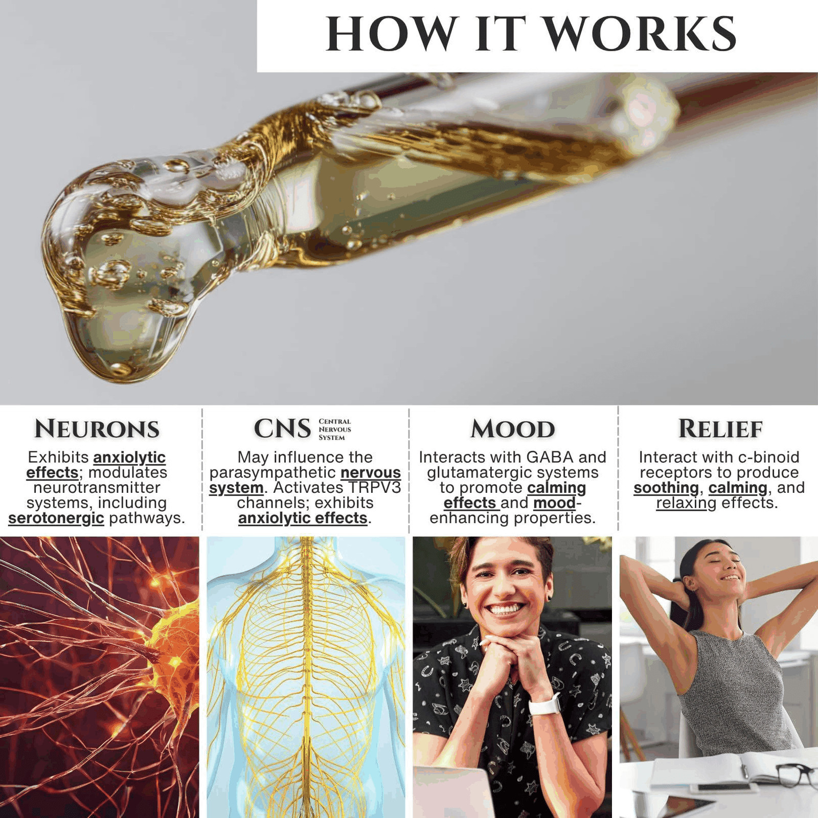 Anxiolytic Calming Essential Oil Blend for Relief & Relaxation 0.34oz Cold Press