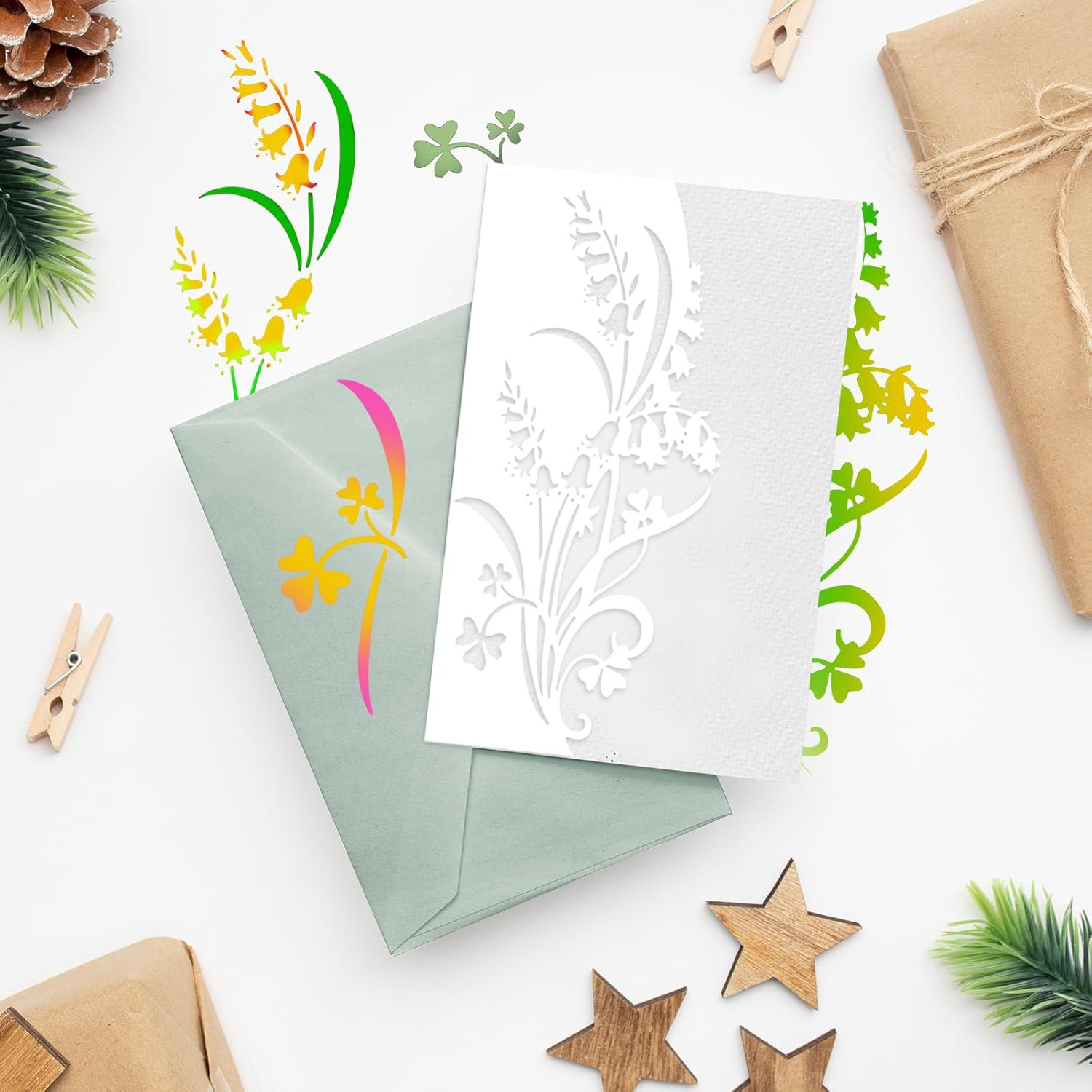 Flower Leaf Metal Die Cuts, Lily of The Valley Lace Bells Edge Cutting Dies Cut
