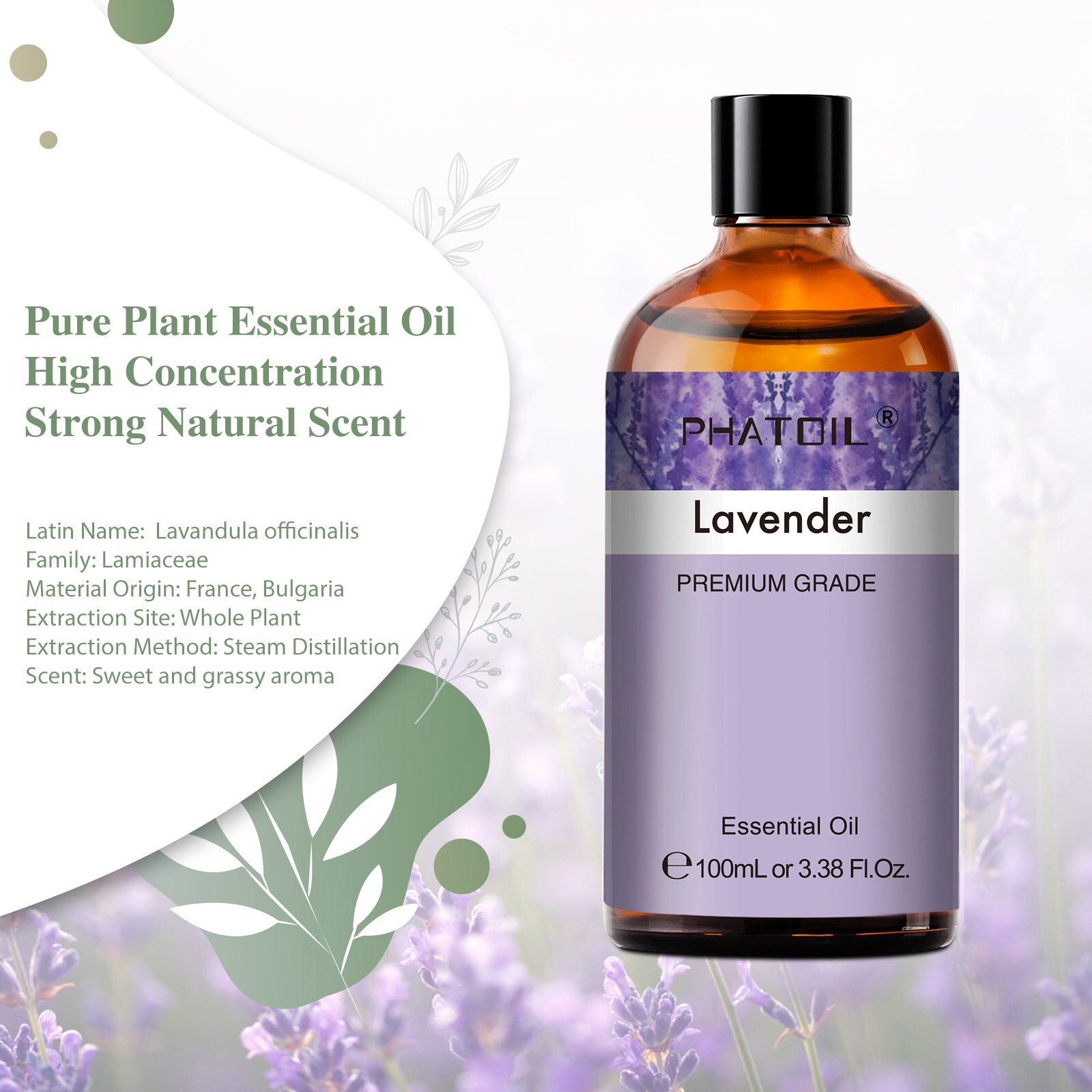 100ml Essential Oil Pure & Natural Aromatherapy Diffuser Body Oils Lavender Oil