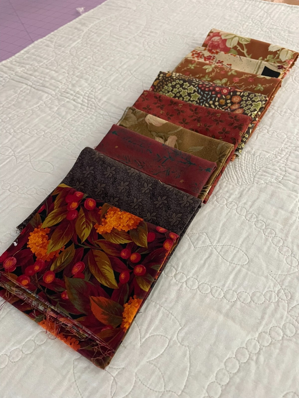 9 – Fabric Fat Quarters 18″ x 21″ ( Brown’s )