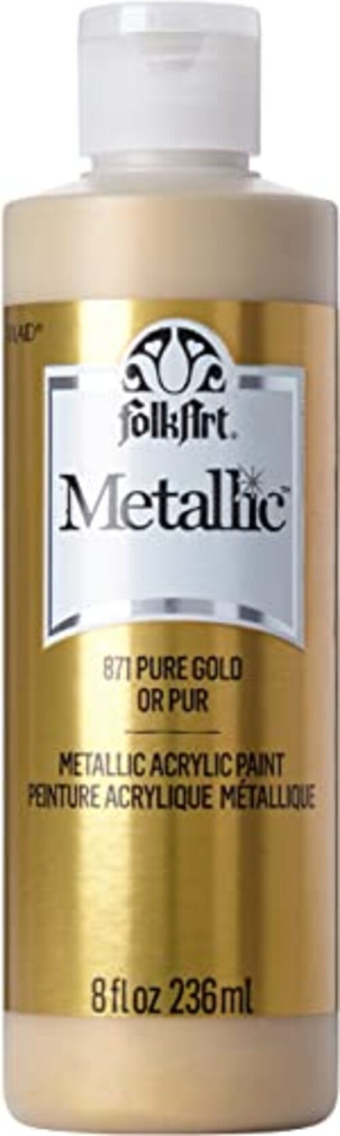 Acrylic Paint in Assorted Colors (8 oz), 8 Fl Oz (Pack of 1) Pure Gold