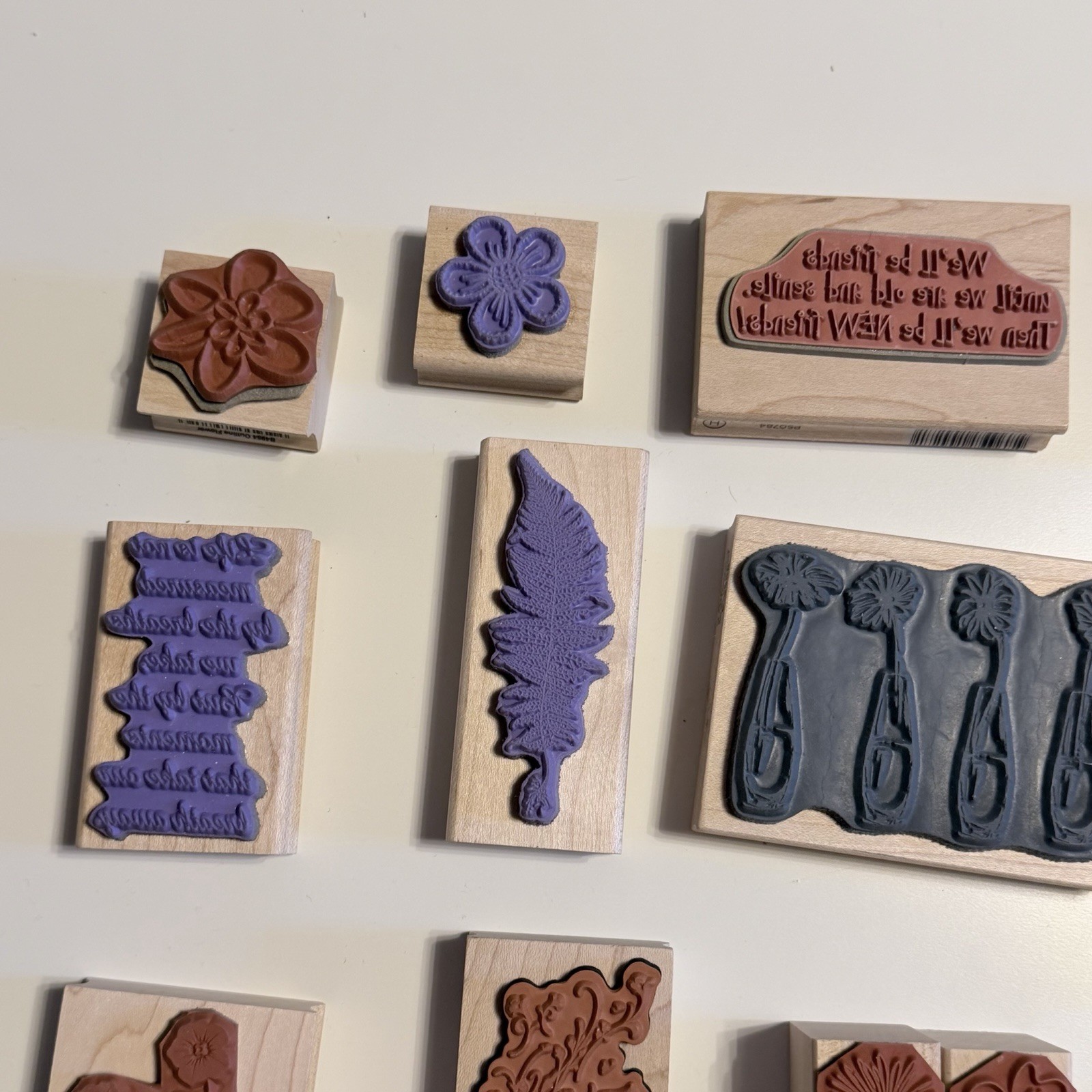 Large Rubber Stamp Lot Floral Botanical Craft Scrapbook Card Making Mixed Set 12
