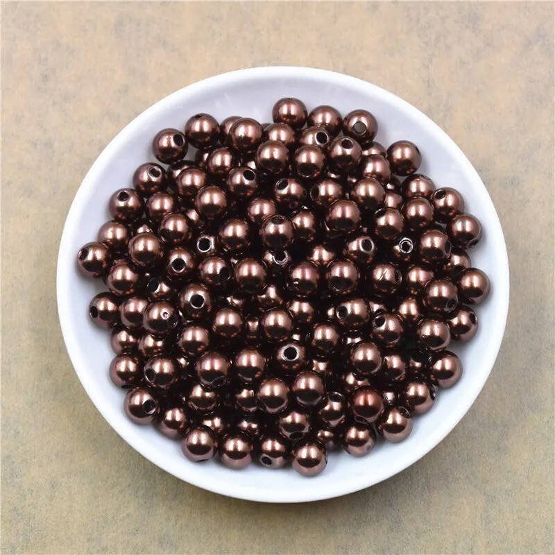 GLASS PEARL BEADS ROUND 3/4/6/8/10/12mm 50x100x300x400x500x1000 Jewelry Making