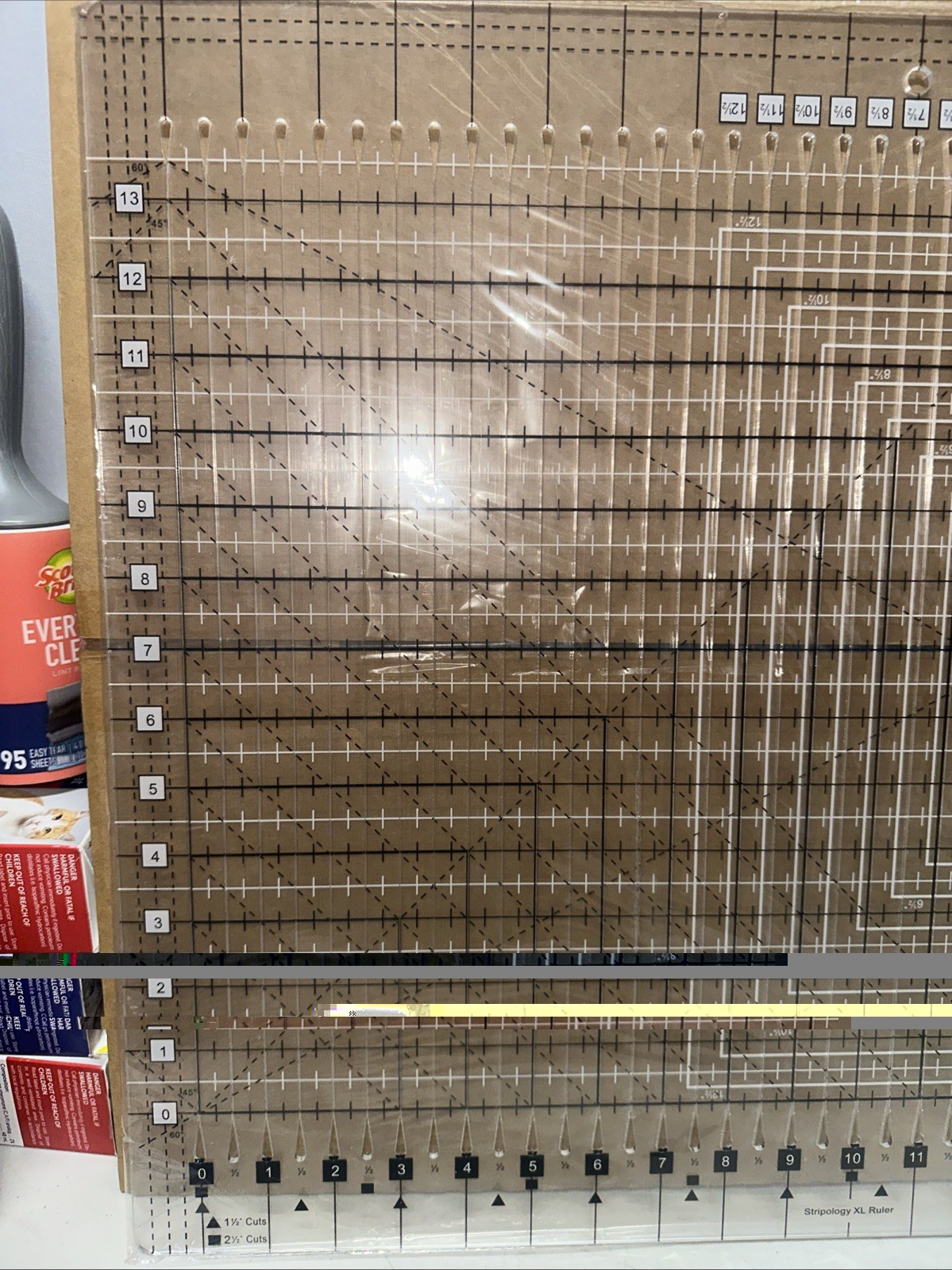 Creative Grids Stripology XL Slotted Quilting Ruler CGRGE1XL–USA-17-3/4in x 22in
