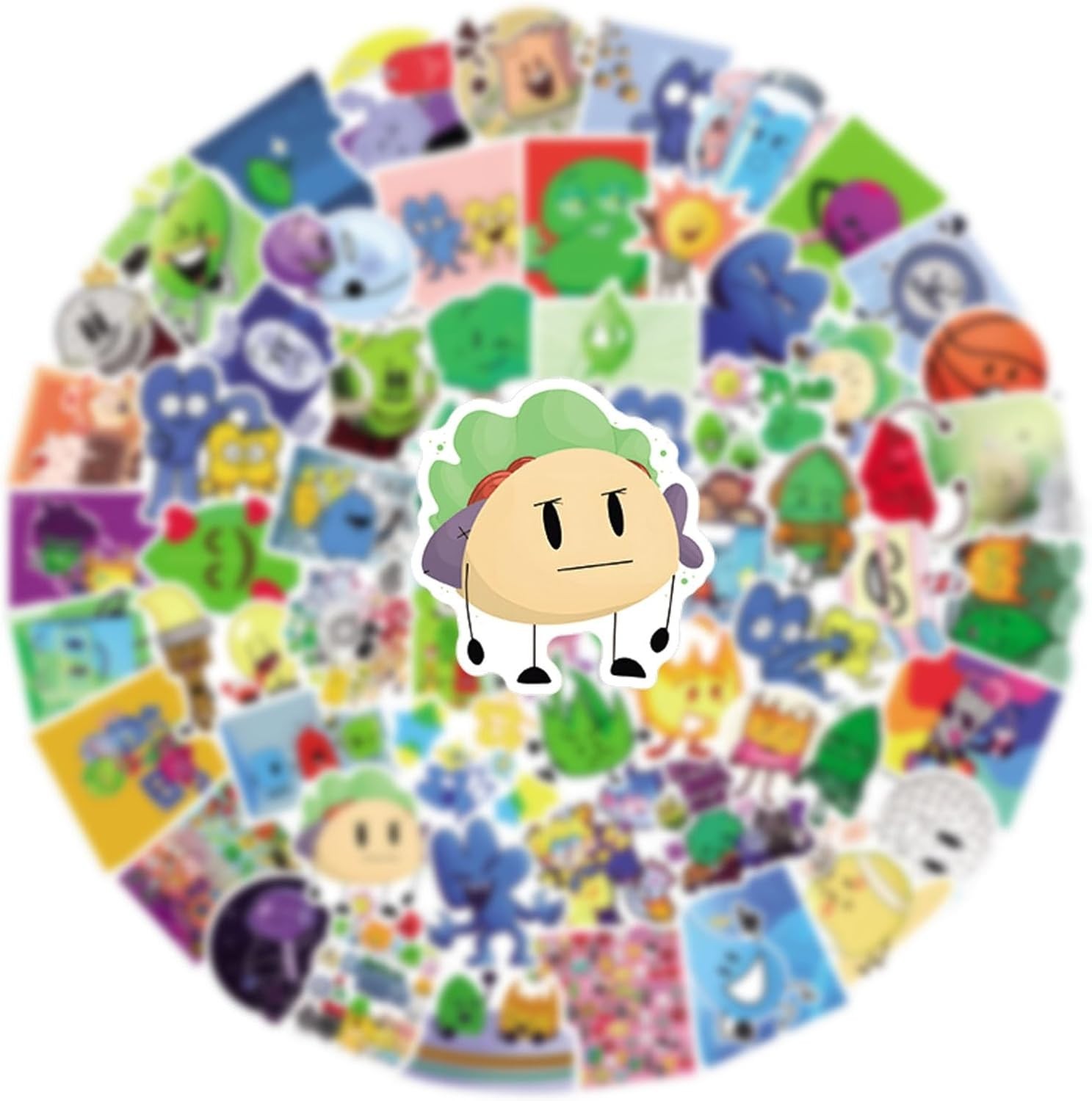125Pcs Bfdi Stickers Pack, Aesthetic Vinyl Waterproof Sticker Decals Colorful