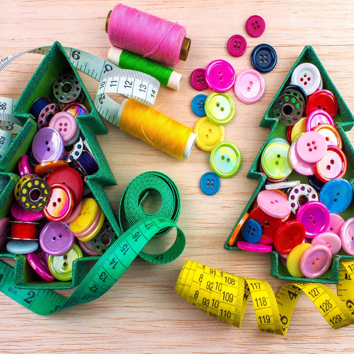 1000 Pcs Resin Buttons, Assorted Sizes Round Buttons