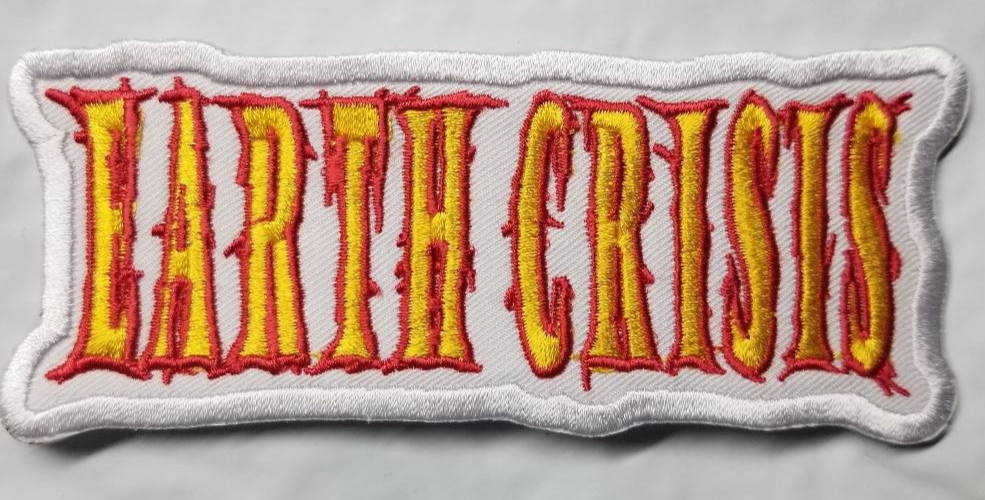 Earth Crisis Band Embroidered approx 1.75×4.5″