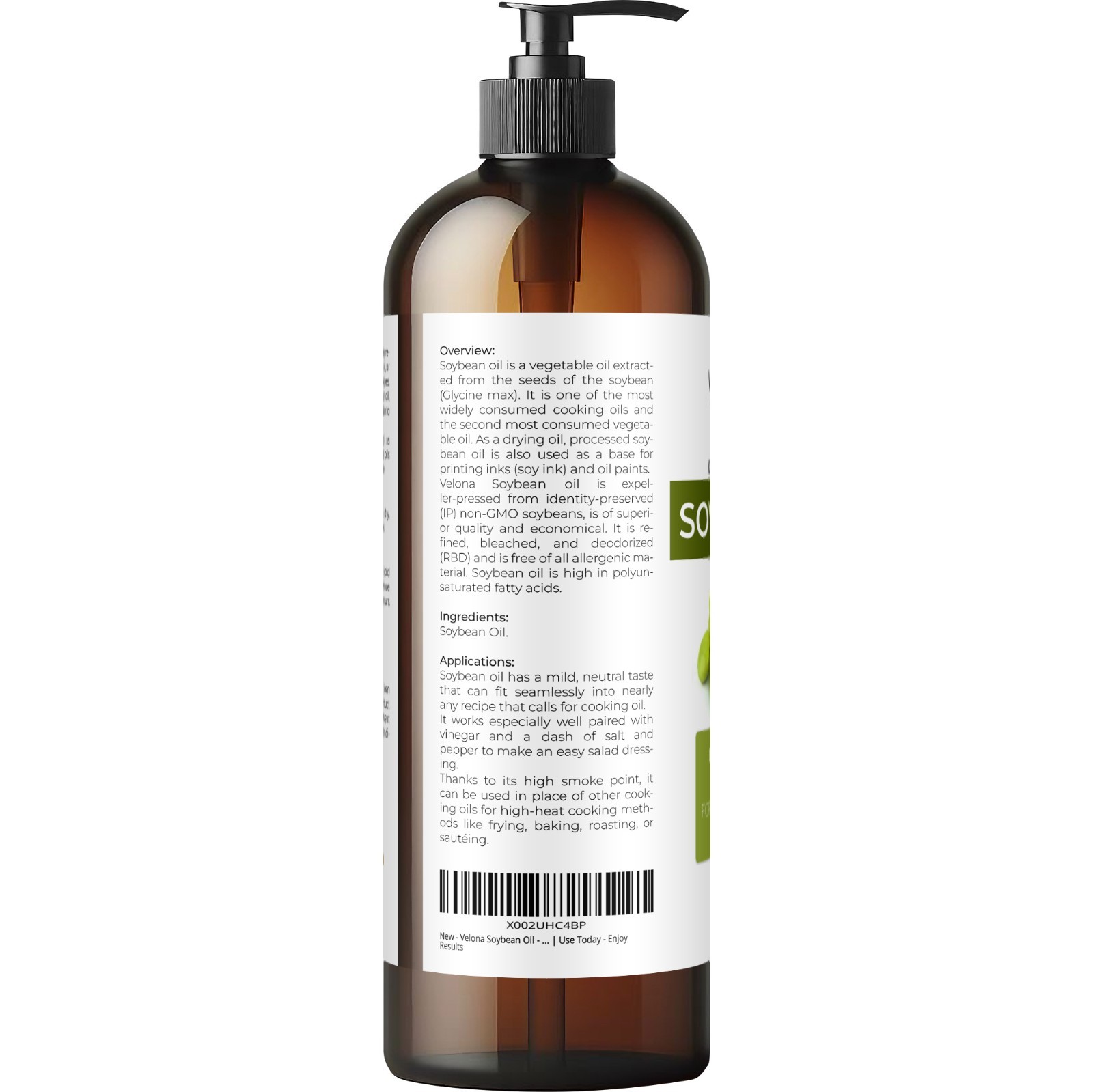 Velona Soybean Oil | 100% Pure and Natural Carrier Oil | Refined Cooking
