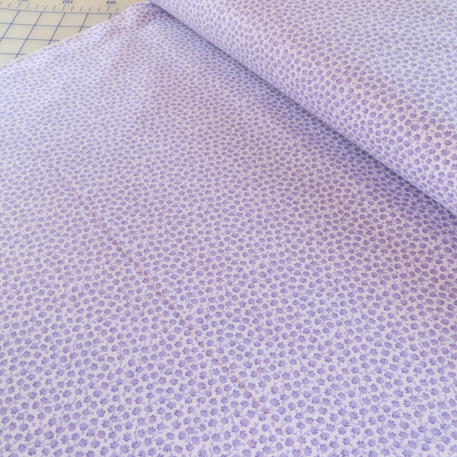 By The Yard Tiny Petals On Lilac Cotton Fabric $3.99 Ships Any Amount Of Fabric.