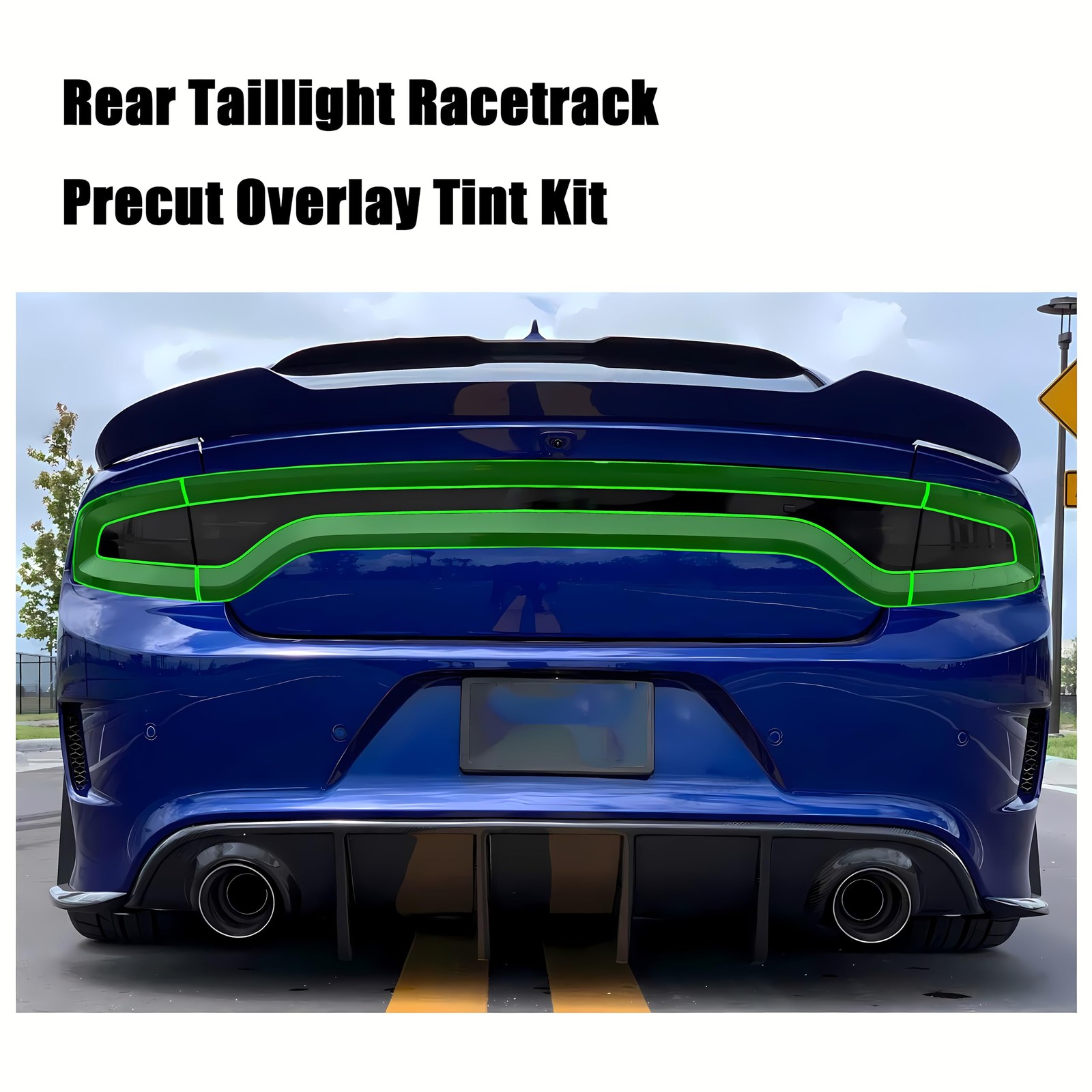 Rear Tail Light Decal fits 2015-2024 Dodge Charger Exterior Accessories Blue