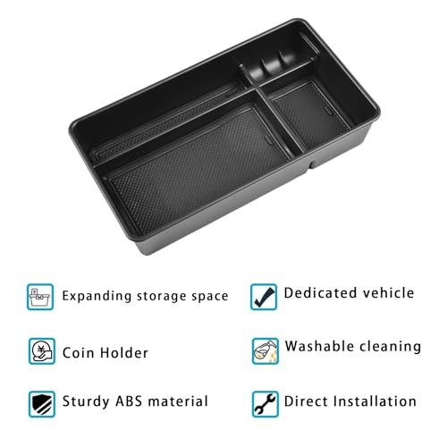 Altima Center Console Organizer Compatible with 2019-2023 2024 2025 Black Trim