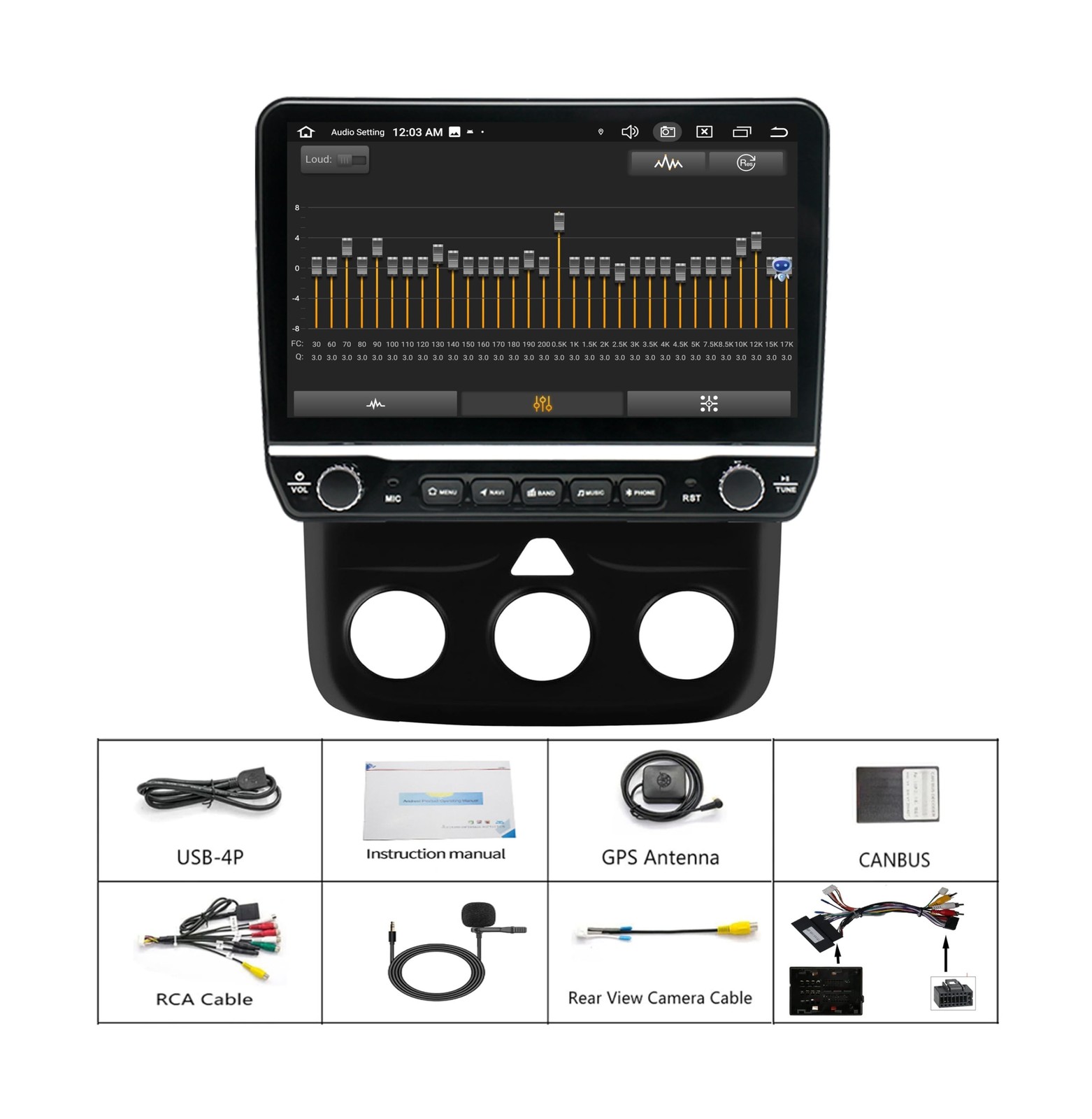 for Dodge RAM 1500 Classic Radio Upgrade 2019 2020 2021 2022 2023 2024,QLED S…