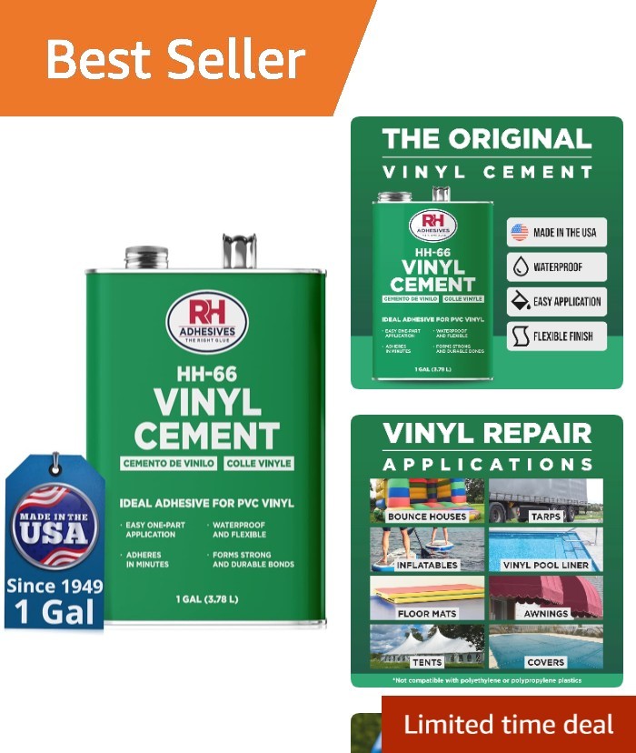 1 Gallon HH-66 Vinyl Cement – Fast-Drying, Flexible Adhesive for PVC and Vinyl