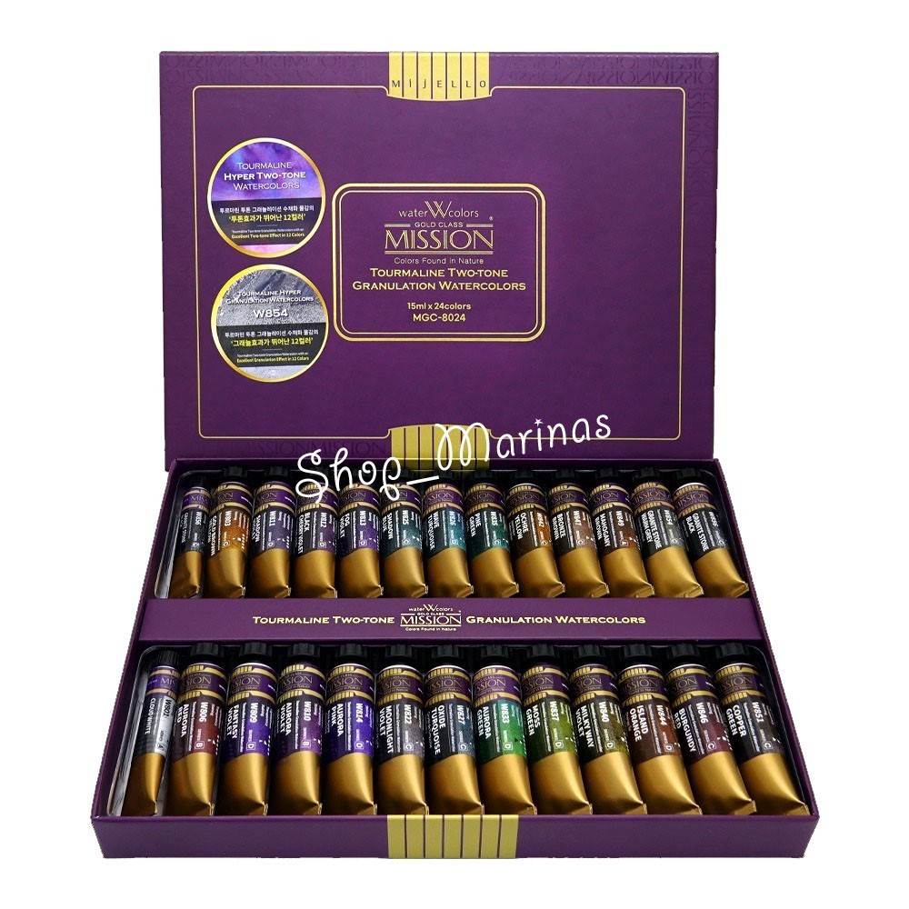 Mijello Mission Tourmaline Two Tone Granulation Watercolor Set of 24 – FedEx