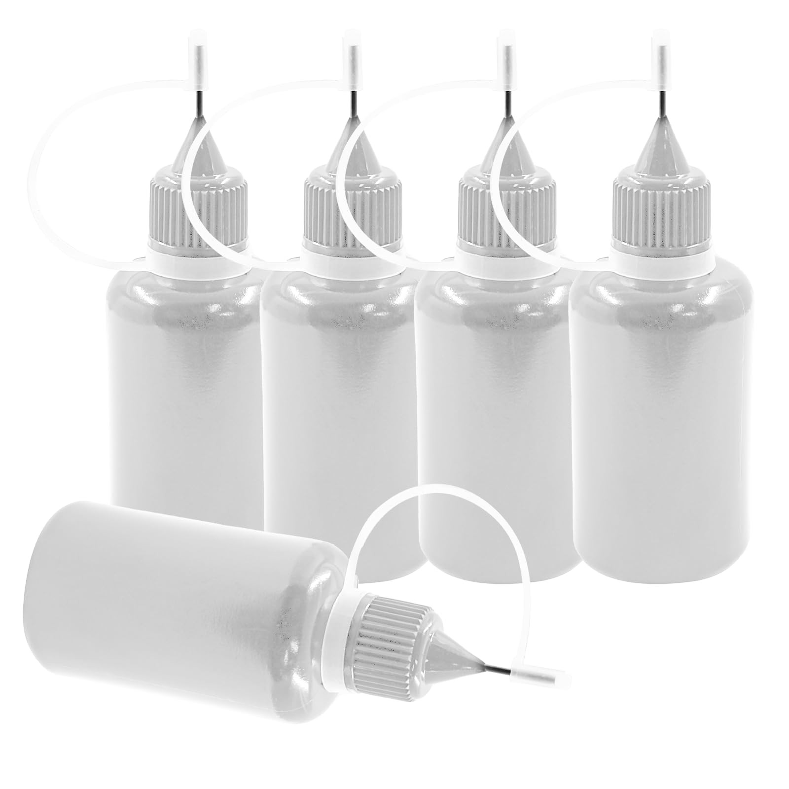 12Pcs 1 Oz/ 30ml Transparent Precision Tip Applicator Bottle, 10ml Glue Appli…