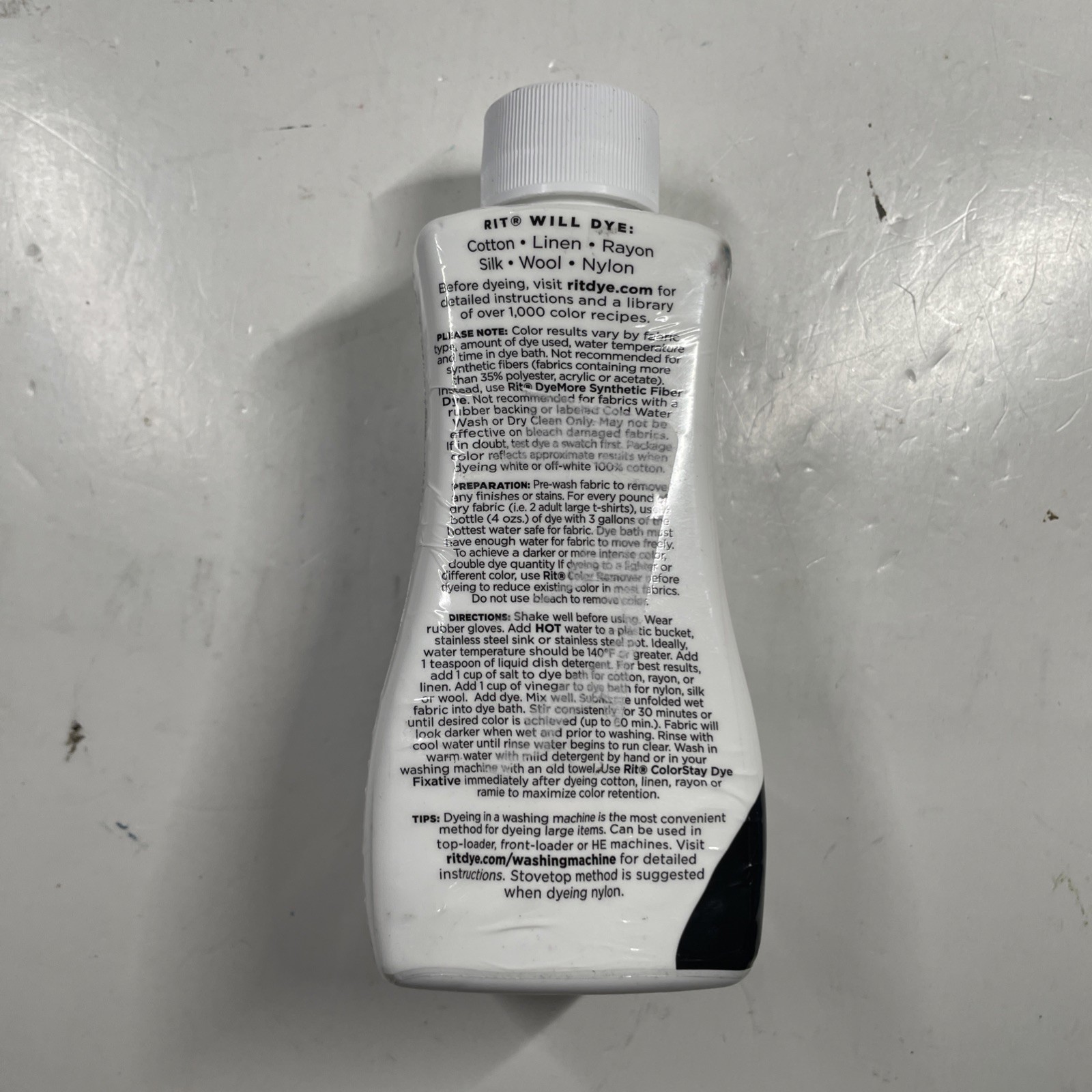 Rit Dye 88150 All Purpose Liquid Dye, Black, 8 Fl 8 Oz (Pack of 1), Black