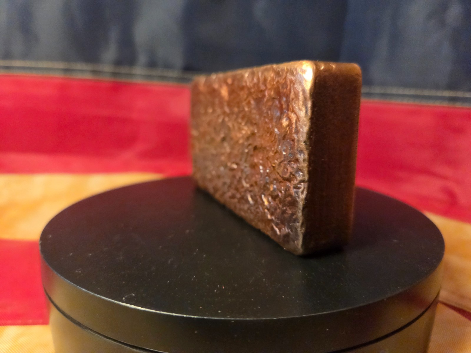 Hand Poured .999 Fine Copper Bullion Bar Art – 1.8 Lbs – *Cross Bones Bullion*