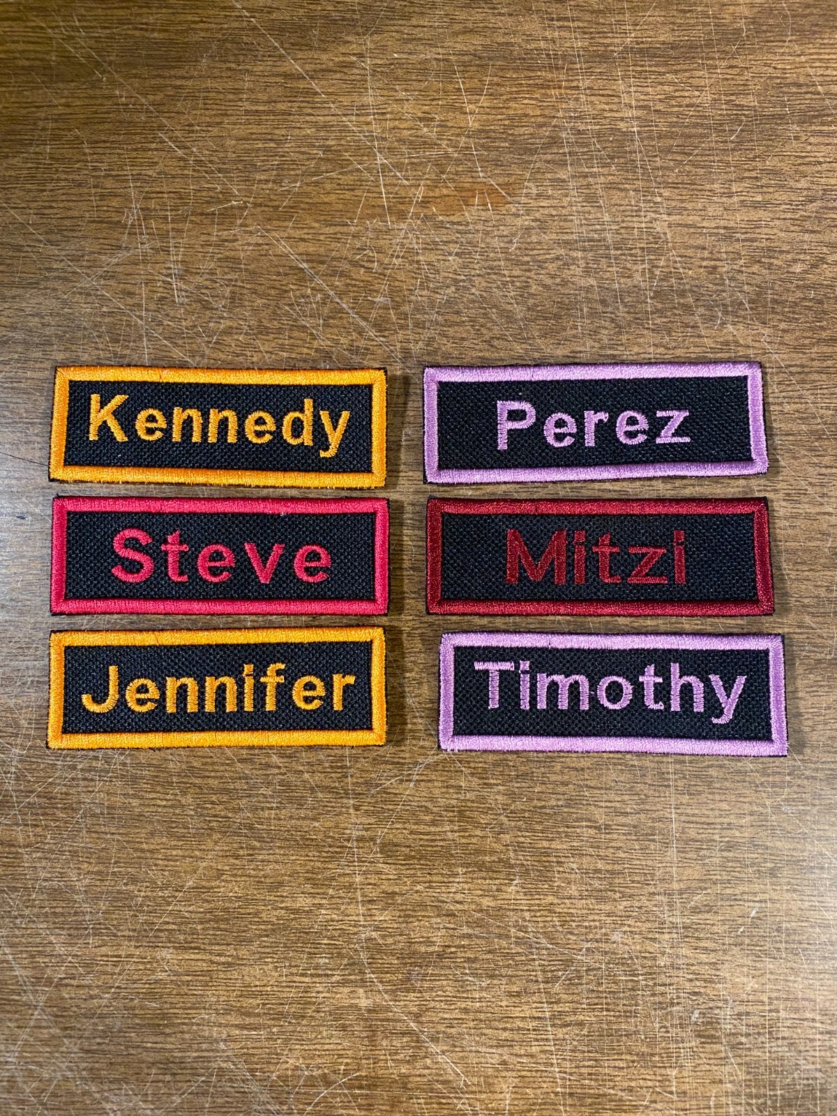 Name Tag Patch – 3×1 or 4×1 Inch – ANY color -Iron on, Sew on, or Hook