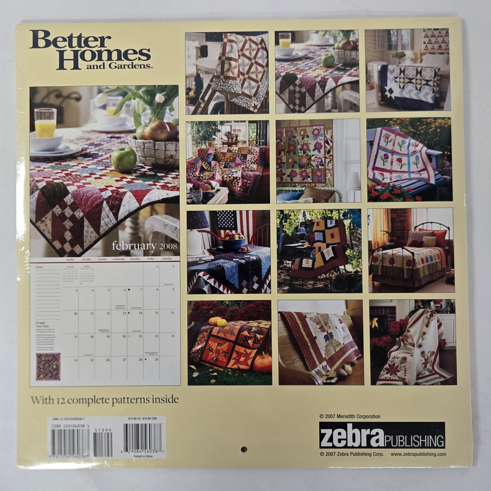 8 SEALED American Patchwork Quilting Calendars 2008-2021 BH&G ~ 12 Patterns Each