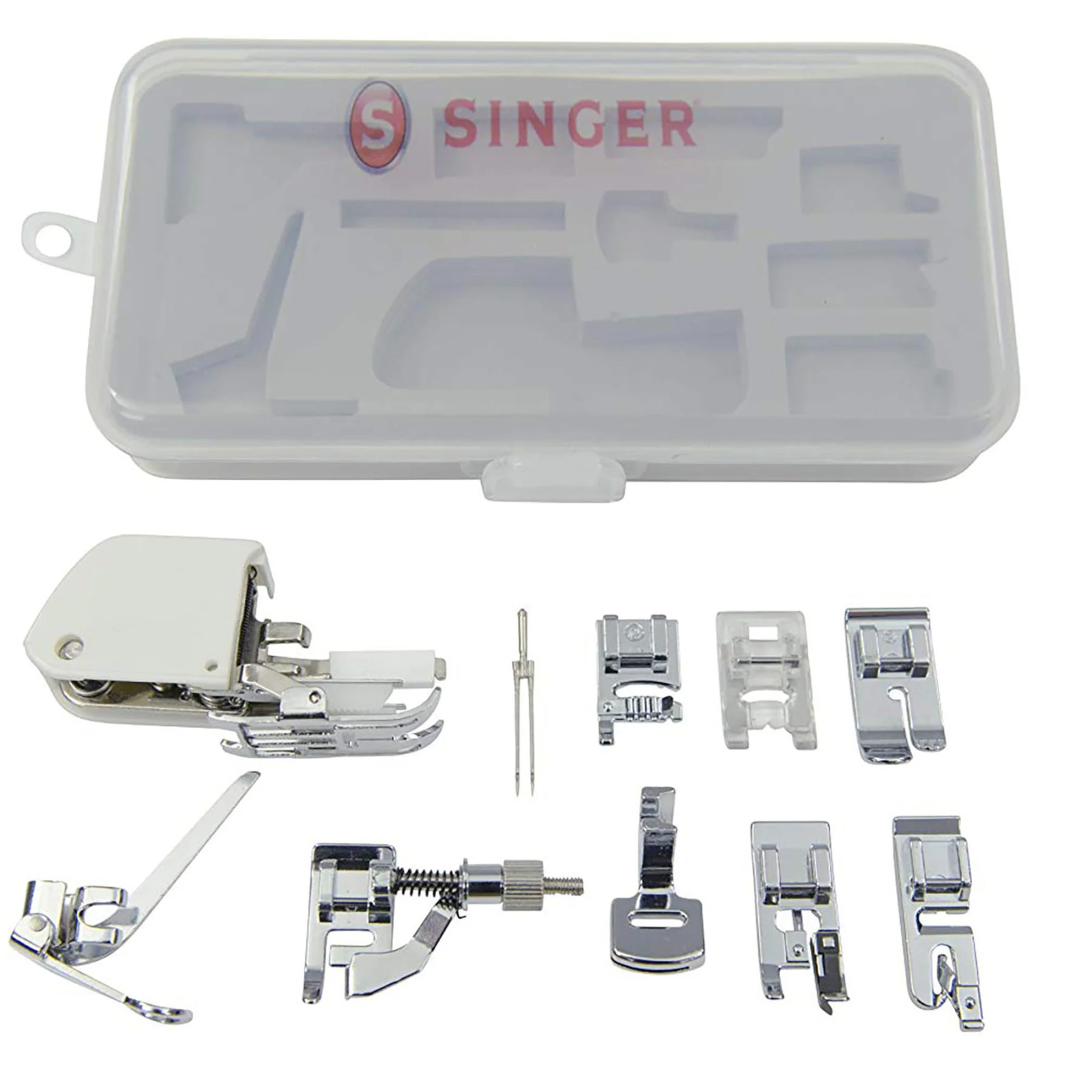 SINGER Sewing Machine Presser Foot Kit 10PCS Low Shank Accessories Set