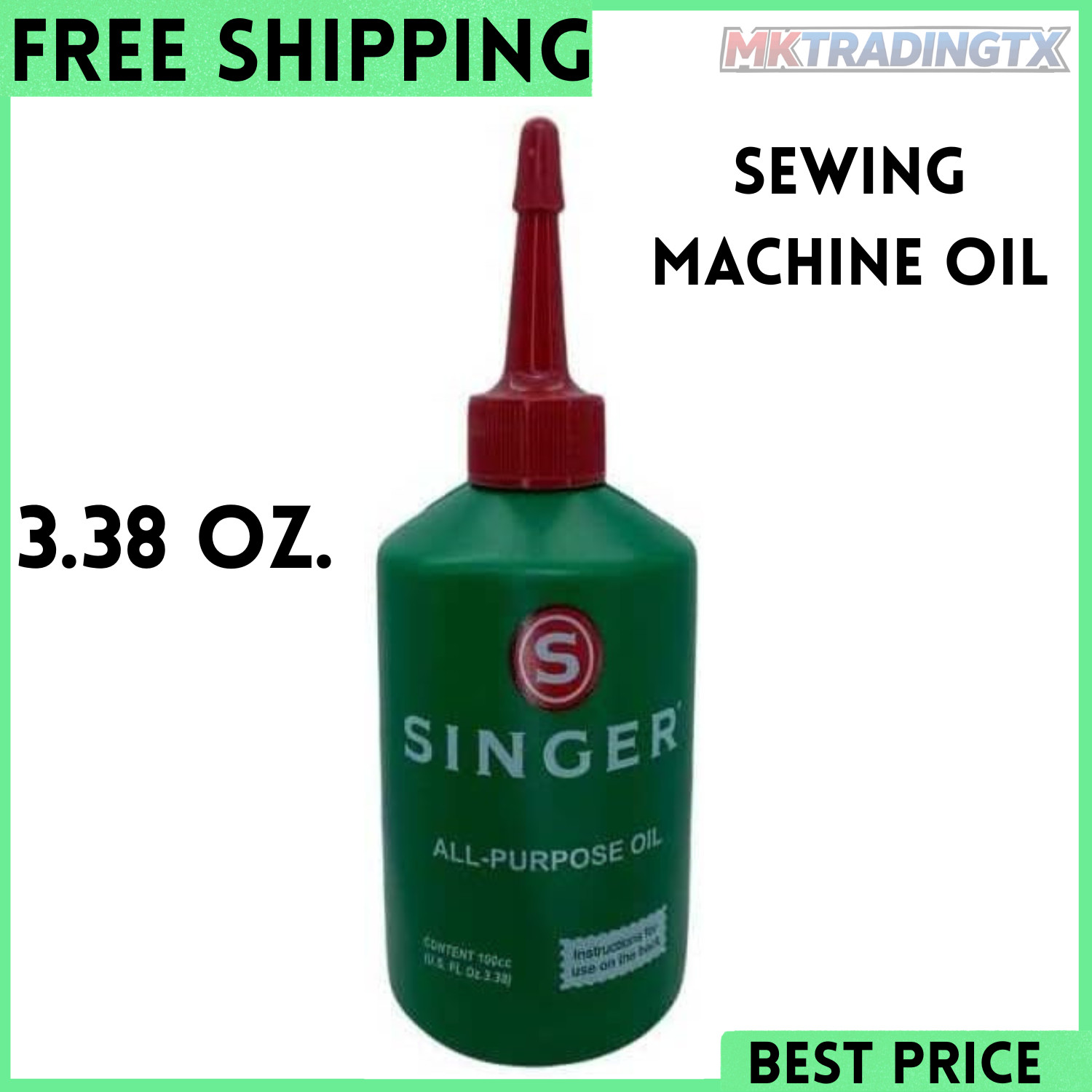 Singer All Purpose Sewing Machine Oil, 3.38-Fluid Ounce