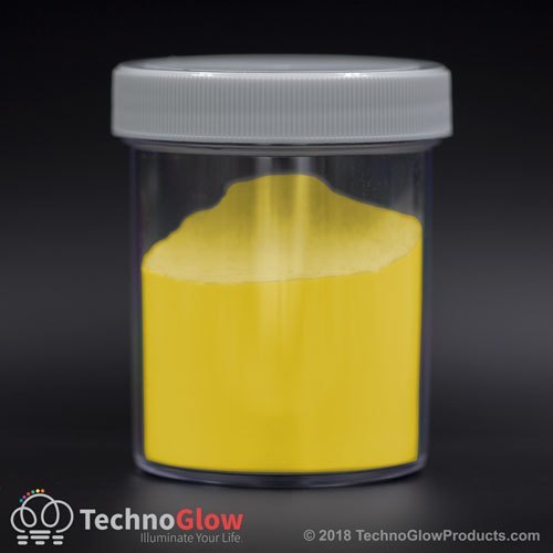 Glow in the Dark Powder, Fluorescent PINEAPPLE YELLOW – UV Reactive Glow Pigment