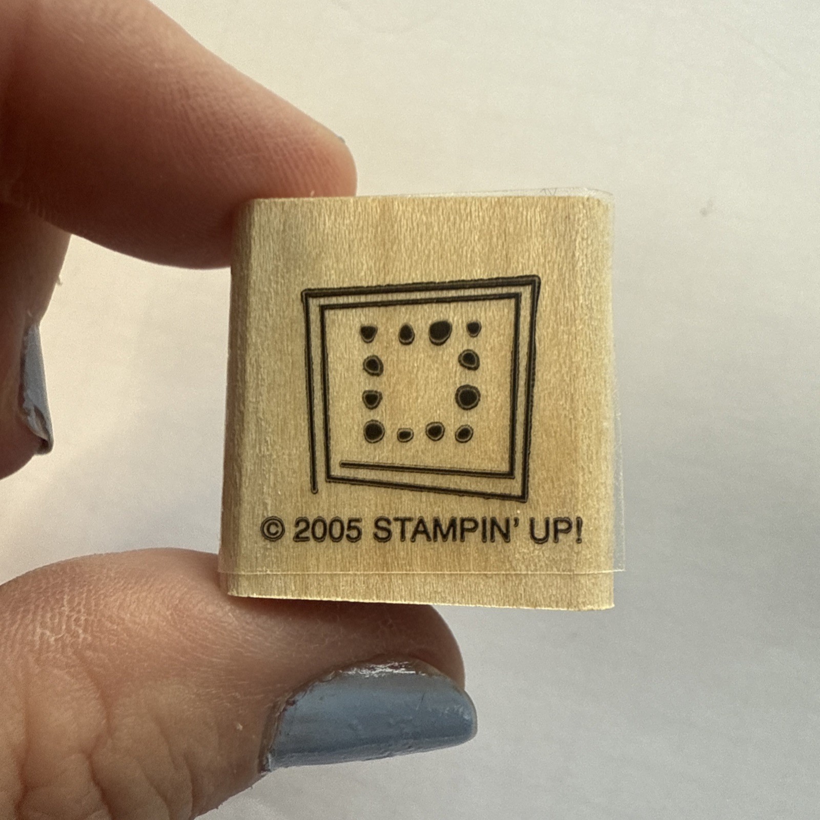 Stampin Up Stamp GEOMETRIC ABSTRACT SQUARE Mini Single Stamp ONLY 1.25x1inch