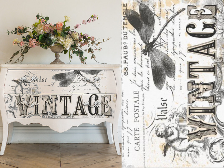 Large Decoupage Tissue Paper for Furniture and Crafts – 20” x 30” – Vintage