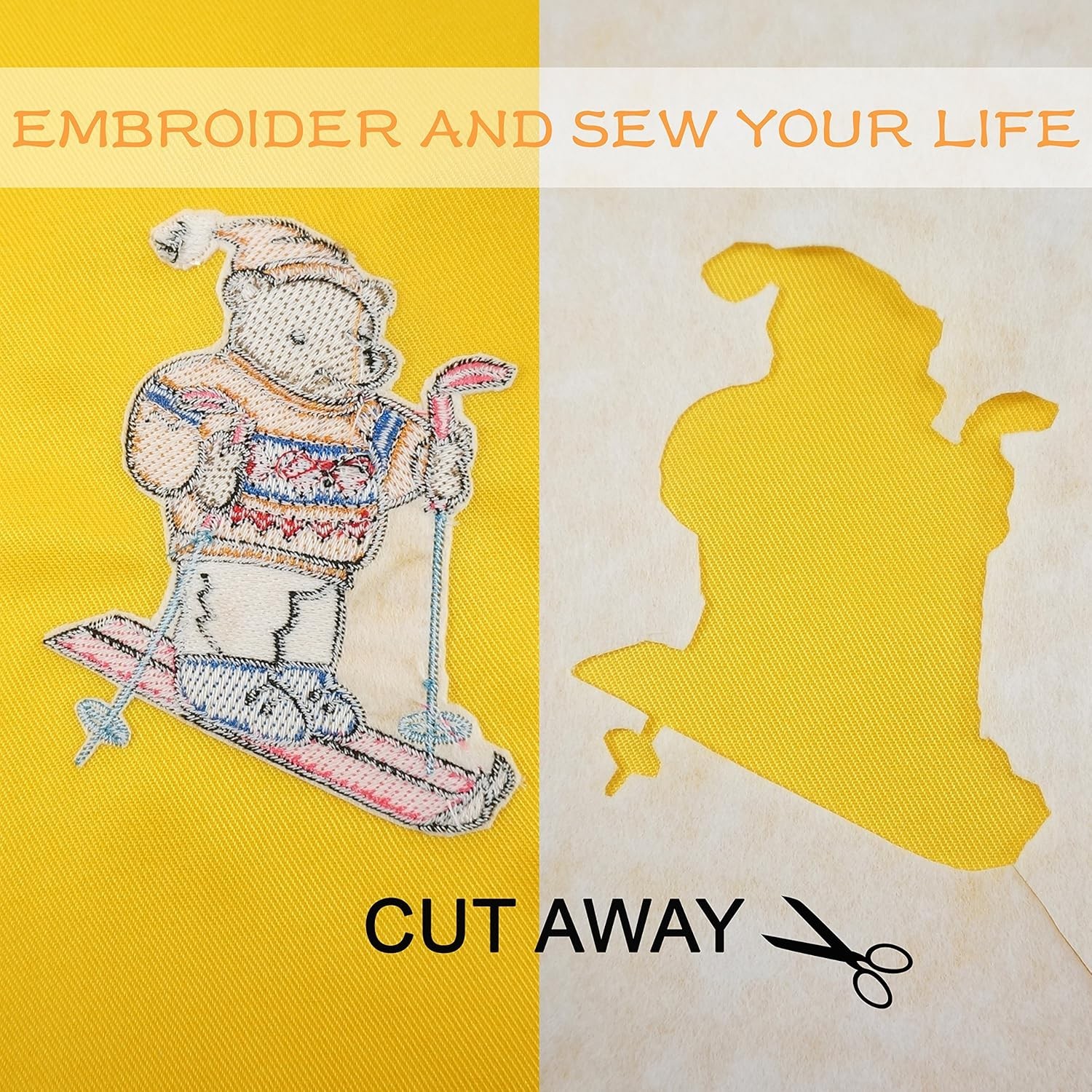 Cut Away Machine Embroidery Stabilizer Backing 10″ x 50 Yd roll – Medium Weig…