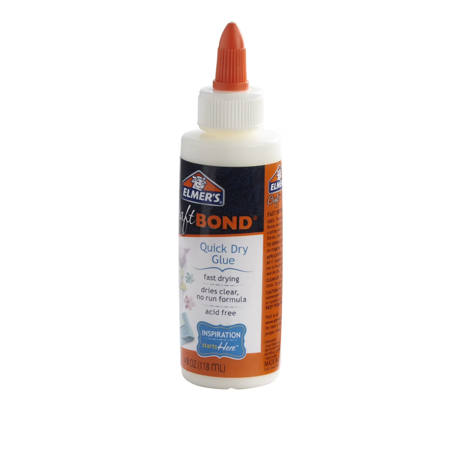 Elmer’s CraftBond Quick Dry Glue 4 Oz Strong Fast Dry Craft Adhesive Bottle