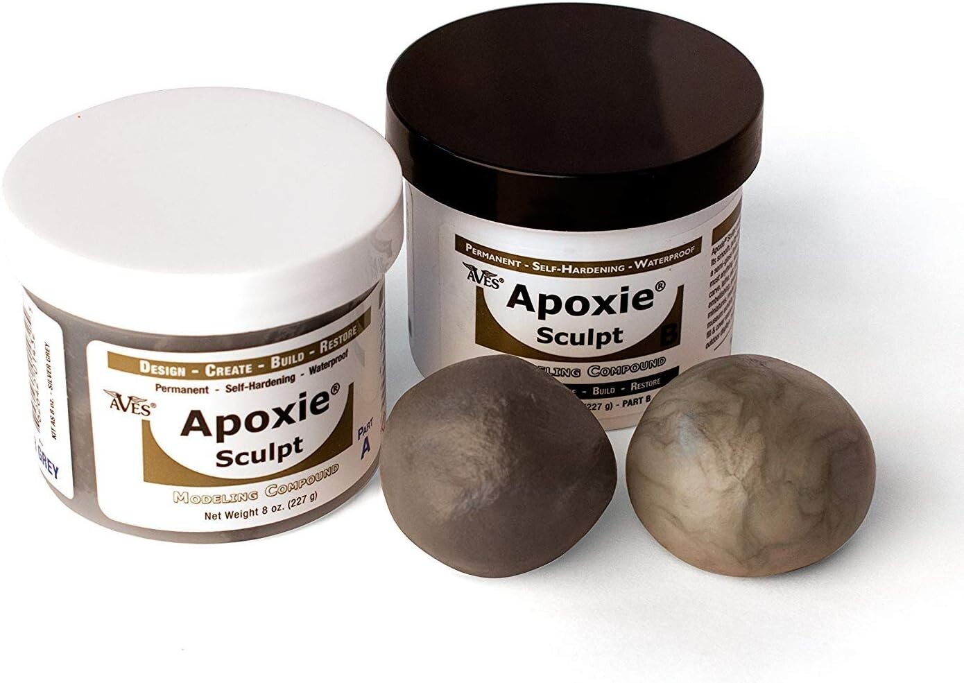 Aves Apoxie Sculpt Silver Grey 1Lb Air Dry Modeling Clay Compound Self Hardening