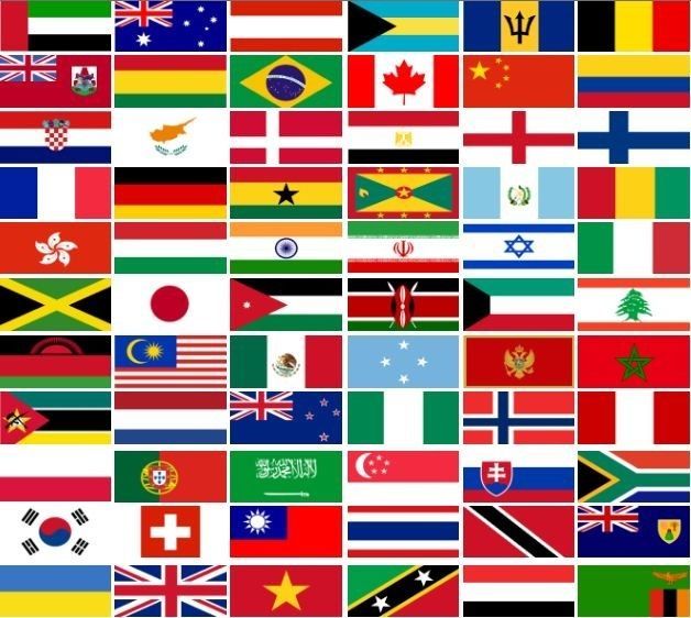 Flags of all Nations Iron On Patch 3 x 4.5 Cm Embroidered Backpack Country Patch
